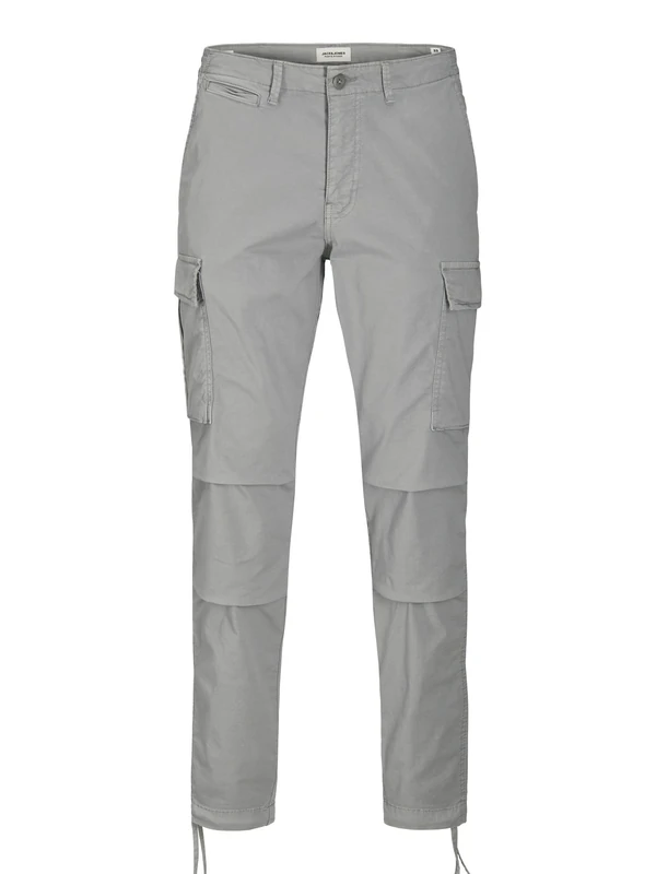 JACK & JONES Male Cargo Trousers Tapered Fit Cargo Trousers, Ultimate Grey, 33 W/34 L