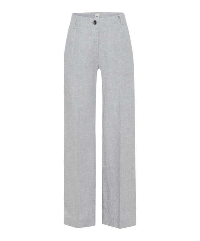 Brax Women's Style.Maine S Pure Linen Quality Pants, 09 Grey Melange, - Image 1