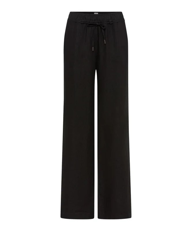 Brax Women's Style.Farina Pure Linen Quality Pants, 02 Black, 31W / 32L