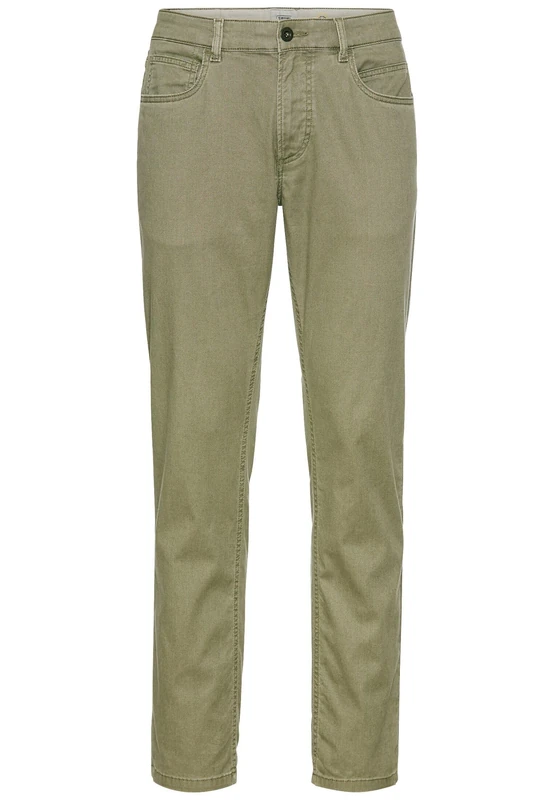 camel active Men's Regular Fit 5-Pocket Trousers, Green, 36 W/34 L