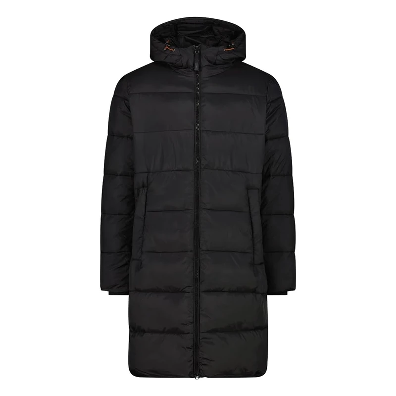 CMP - Men's Nylon Parka with Fixed Hood, Black, 54 - Image 1