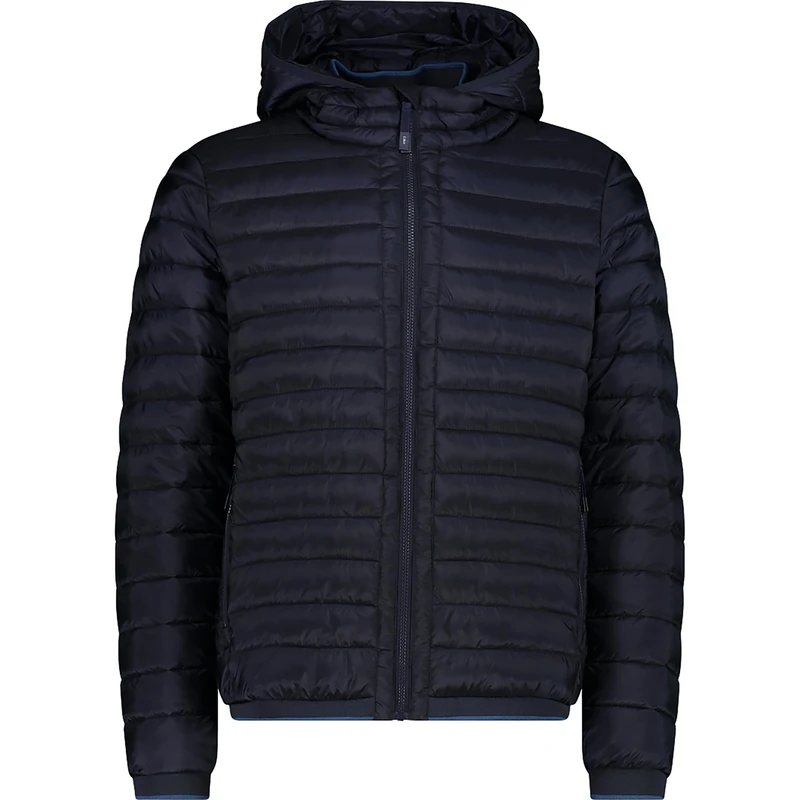 CMP Men's Giacca Da Uomo in Nylon Con Cappuccio Fisso Jacket with Fixed Hood, Black Blue, 48