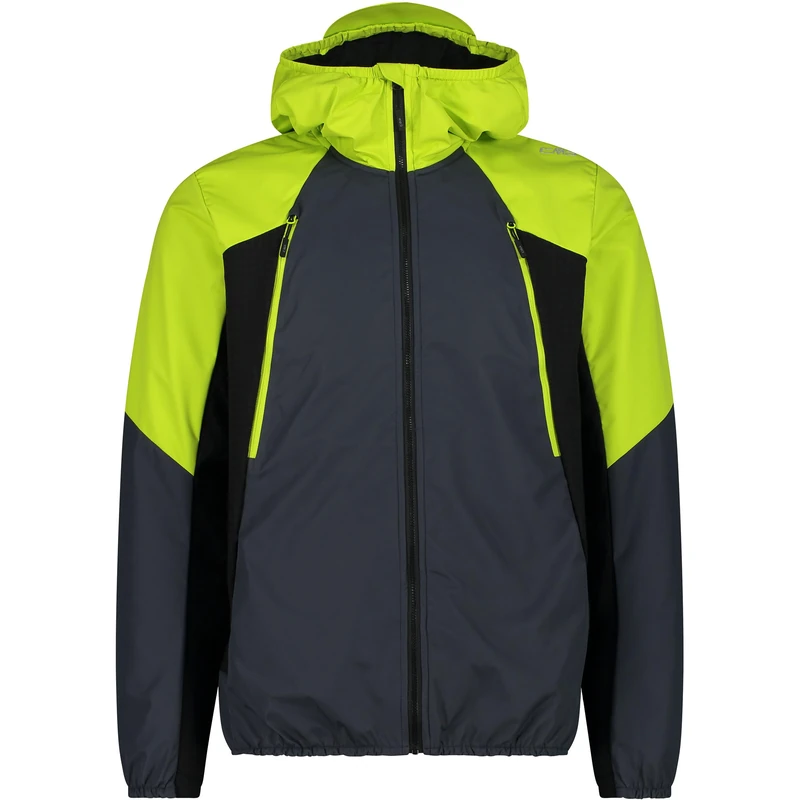 CMP Men's Giacca Ibrida Da Uomo Con Cappuccio Fisso Hybrid Jacket with Fixed Hood, Titanium, 50
