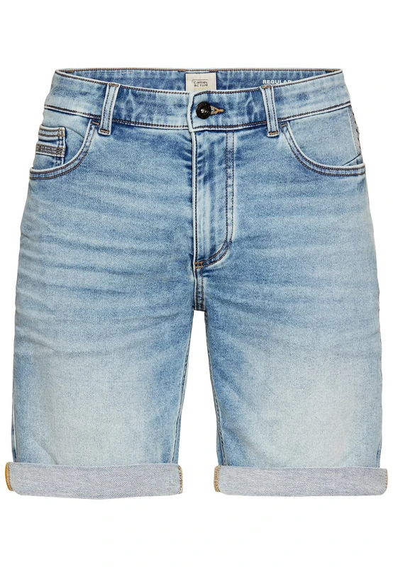 camel active FleXXXactive Men's Denim Shorts in Regular Fit, lightblue, 38W