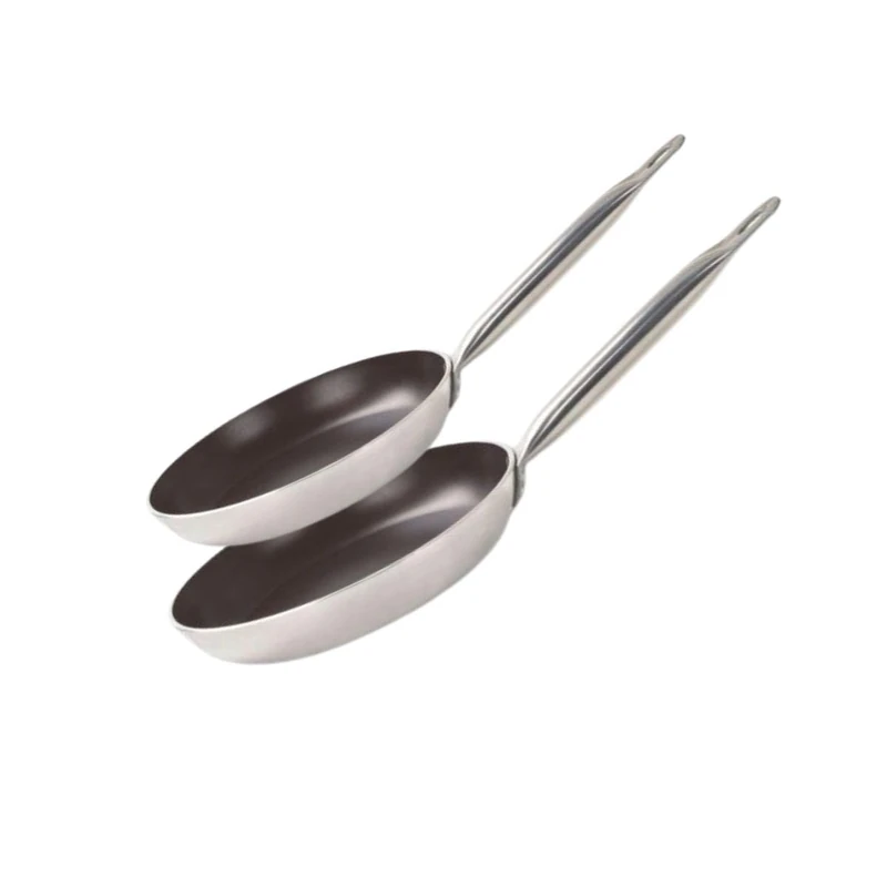 Elo 9803550 Set of 2 Frying Pans Aluminium, All-Purpose Frying Pan, Induction Frying Pan, Non-Stick Frying Pan, Pfas-Free Pan, Aluminium, Ceramic, Stainless Steel, 24 and 28 cm