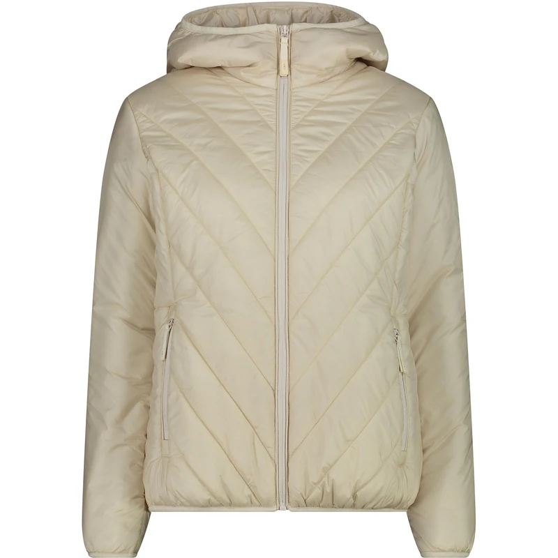 CMP Women's Giacca Da Donna in Nylon Con Cappuccio Fisso Jacket with Fixed Hood, Vanilla, 46