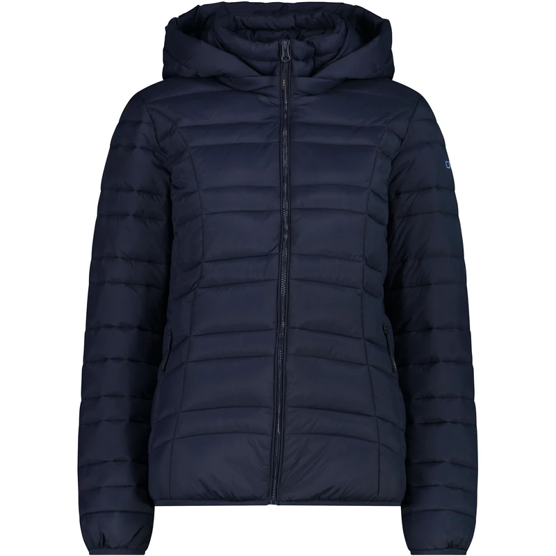 CMP Women's Giacca Da Donna in Nylon Con Cappuccio Removibile Jacket with Removable Hood, Black Blue, 48