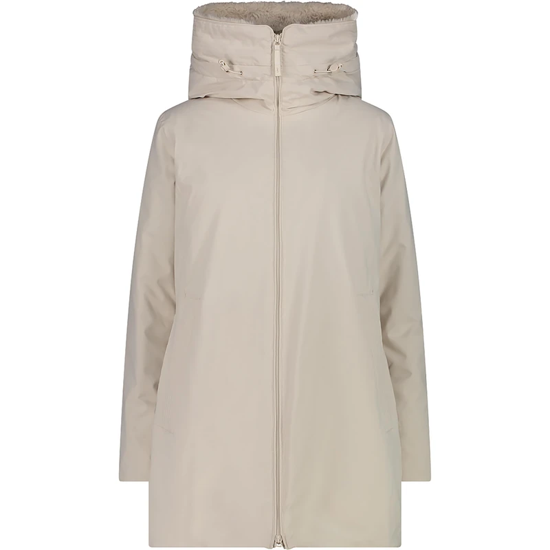 CMP Women's Parka Da Donna Con Cappuccio Fisso Fixed Hood, Vanilla, 46