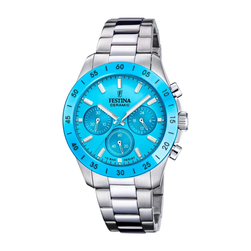 Festina Mens Stainless Steel Chronograph Watch with Steel Bracelet F20693/3