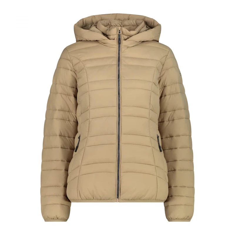 CMP Women's Giacca Da Donna in Nylon Con Cappuccio Removibile Jacket with Removable Hood, Sesame, D44