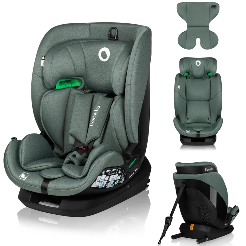 LIONELO Lavender I-Size Car Seat 76-150cm with ISOFIX & Top Tether Installation Enhanced Safety with Steel Reinforced Frame, Adjustable Headrest, Reclinable, Ventilated, Washable