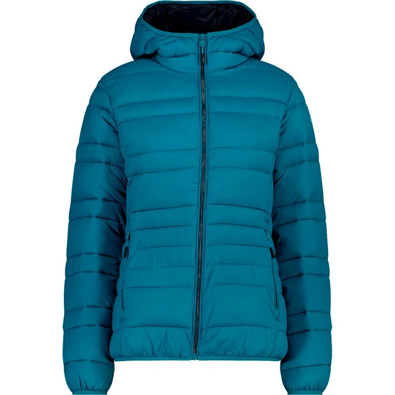 CMP Women's Giacca Da Donna in Nylon Con Cappuccio Fisso Jacket with Fixed Hood, Teal, 46