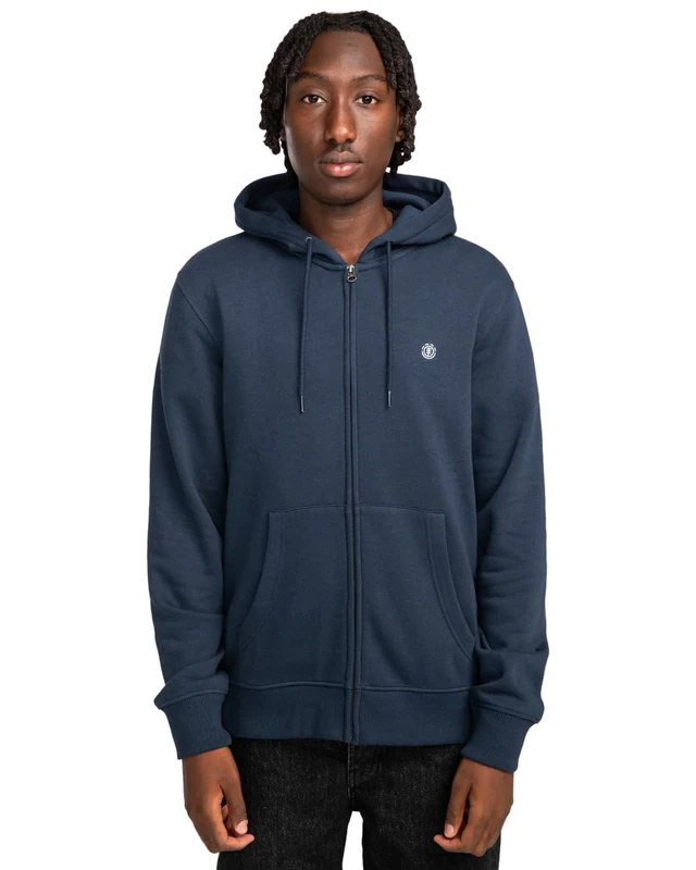 Element Icon Embroidery - Zip Sweatshirt - Men - Blue. - Image 1