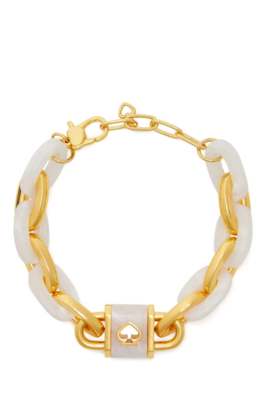 Kate Spade New York link bracelet, White Gold
