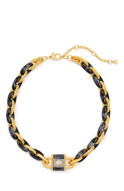 Kate Spade New York statement link necklace, Navy