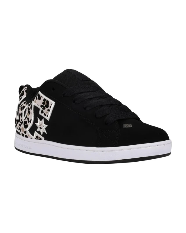 Dc Shoes Women's Court Graffik Sneaker, Black White Print, 3.5 UK