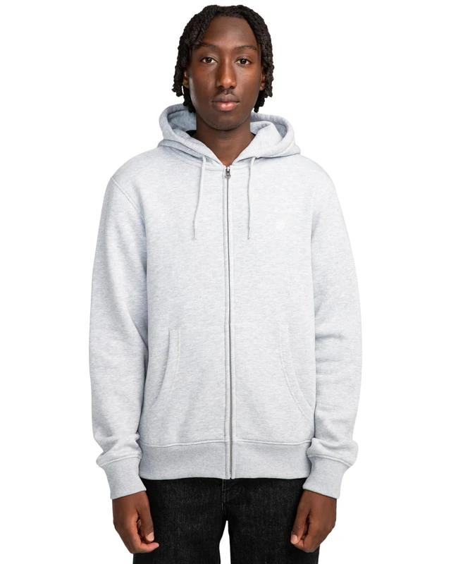 Element Icon Embroidery - Zip Sweatshirt - Men - Grey.