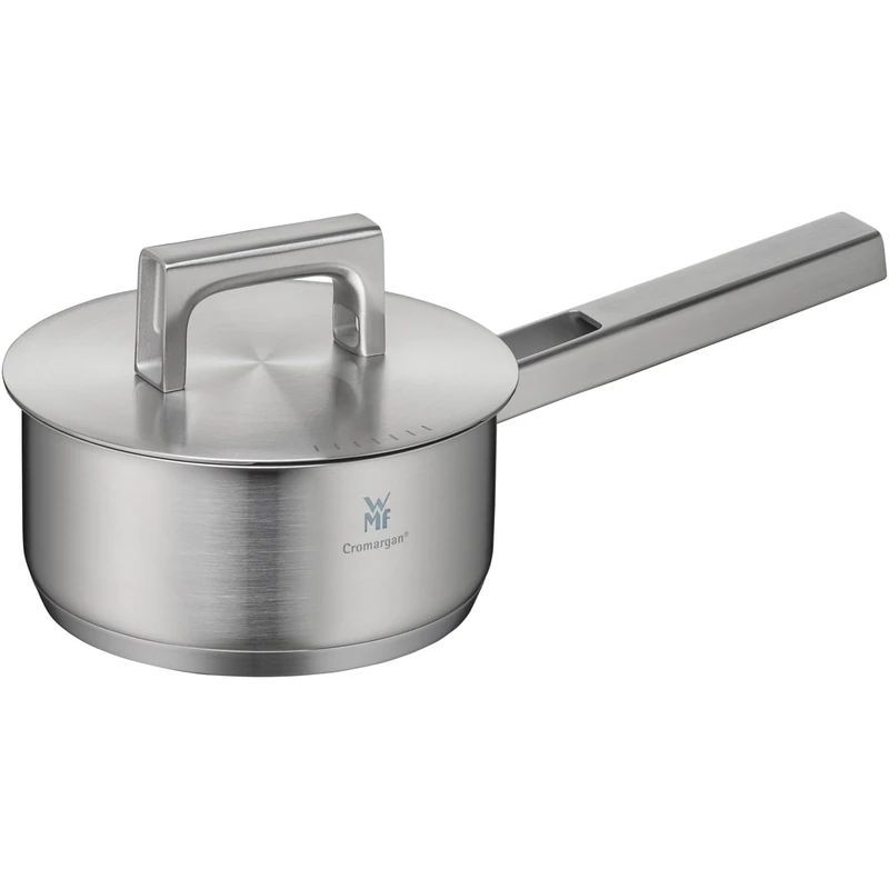 WMF Ultimate Cool Saucepan 16 cm with Lid, Small Saucepan 1.4 L, Milk Pan for Induction, Cromargan Stainless Steel Matt, Uncoated, Induction Pot with Inner Scale, Dishwasher Safe