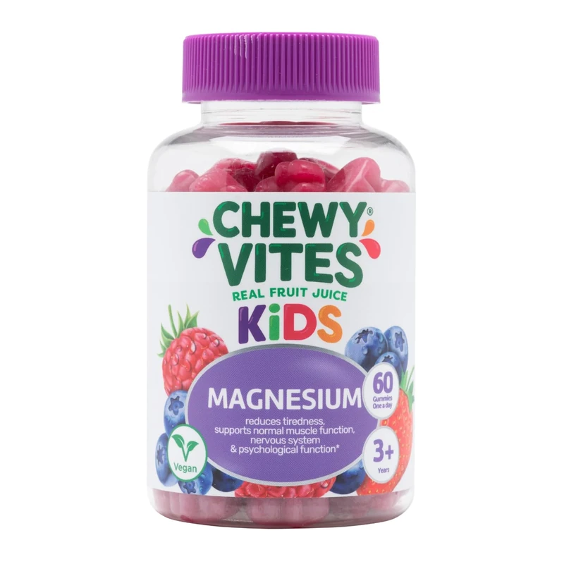 Chewy Vites Kids Magnesium Gummies - 60 Gummies, 56mg per Gummy, Age 3+