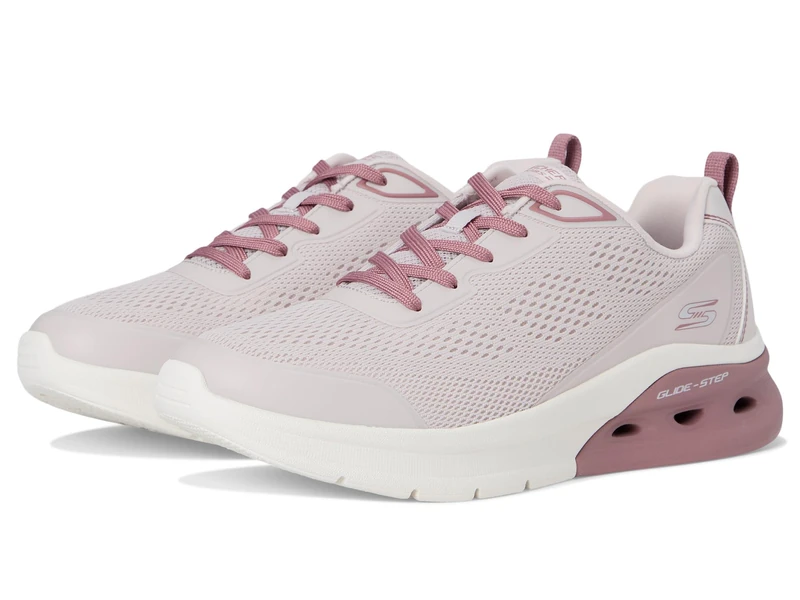Skechers Women's Glide Step Arc Waves 2.0-Now in Sneaker, Blush, 11