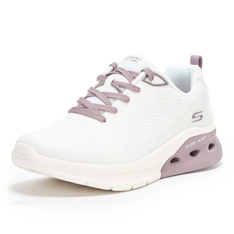 Skechers Women's Glide Step Arc Waves 2.0-Now in Sneaker, White Opulent Garden, 4 UK