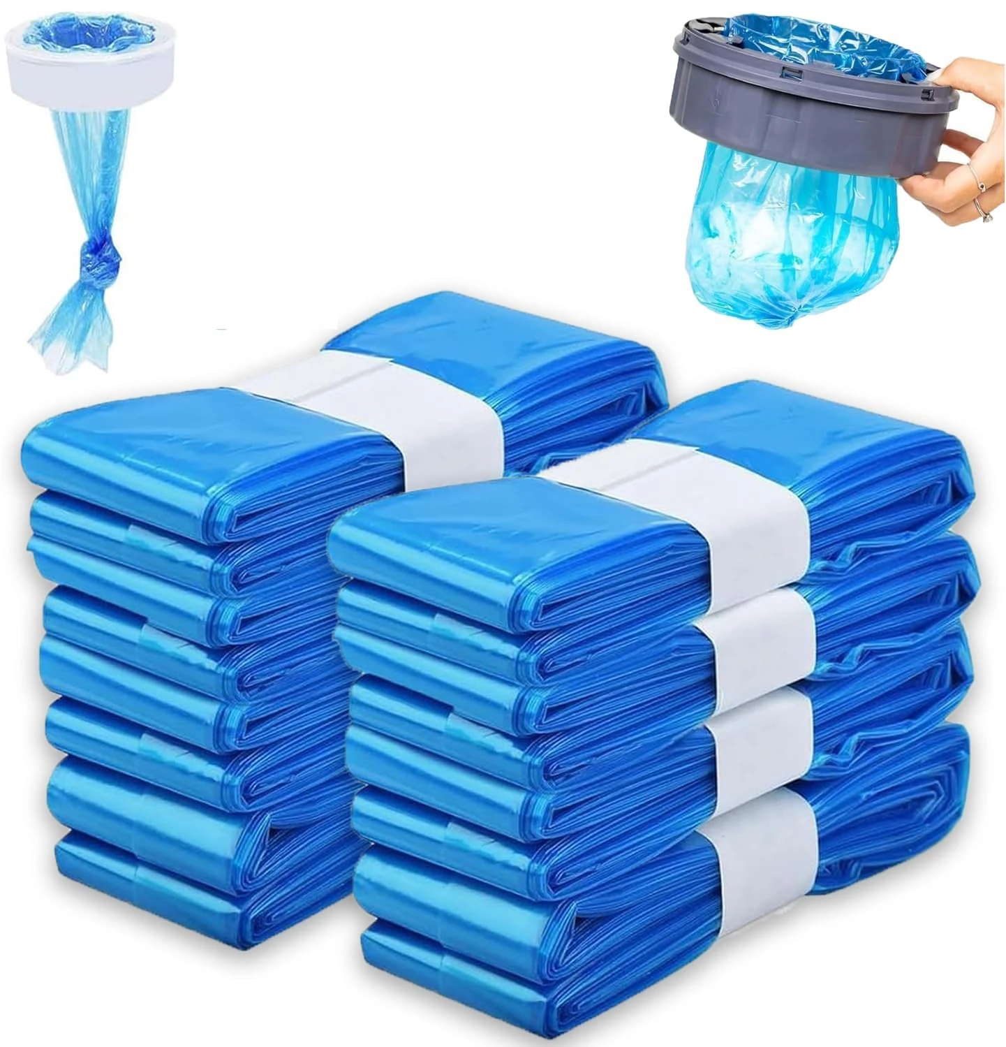 8-Pack Nappy Bin Refills | Compatible with Tommee Tippee Simplee Sagenic, Twist & Click & Angelcare disposal System | Smell Proof | Baby Diaper Pail Liner Hold 320 Diapers