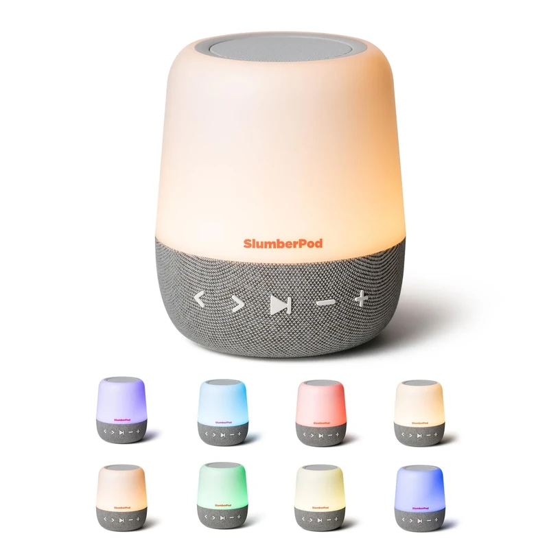 SlumberPod SlumberCalm 2-in-1 Sound Machine with Light for Kids | Baby Sleep Soother | White Noise Machine Baby | Nature Sounds | 8 Night Light Colors | Sound Machine Baby | Sleep Sound | Rechargeable
