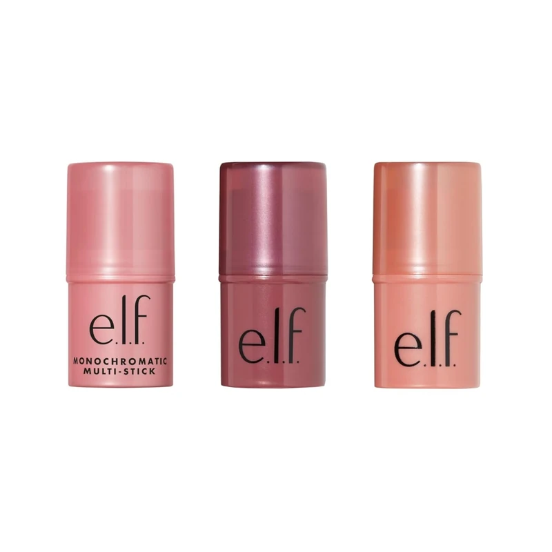 e.l.f. Monochromatic Multi-Stick Trio, Set of 3, Includes Dazzling Peony, Sparkling Rose & Glistening Peach