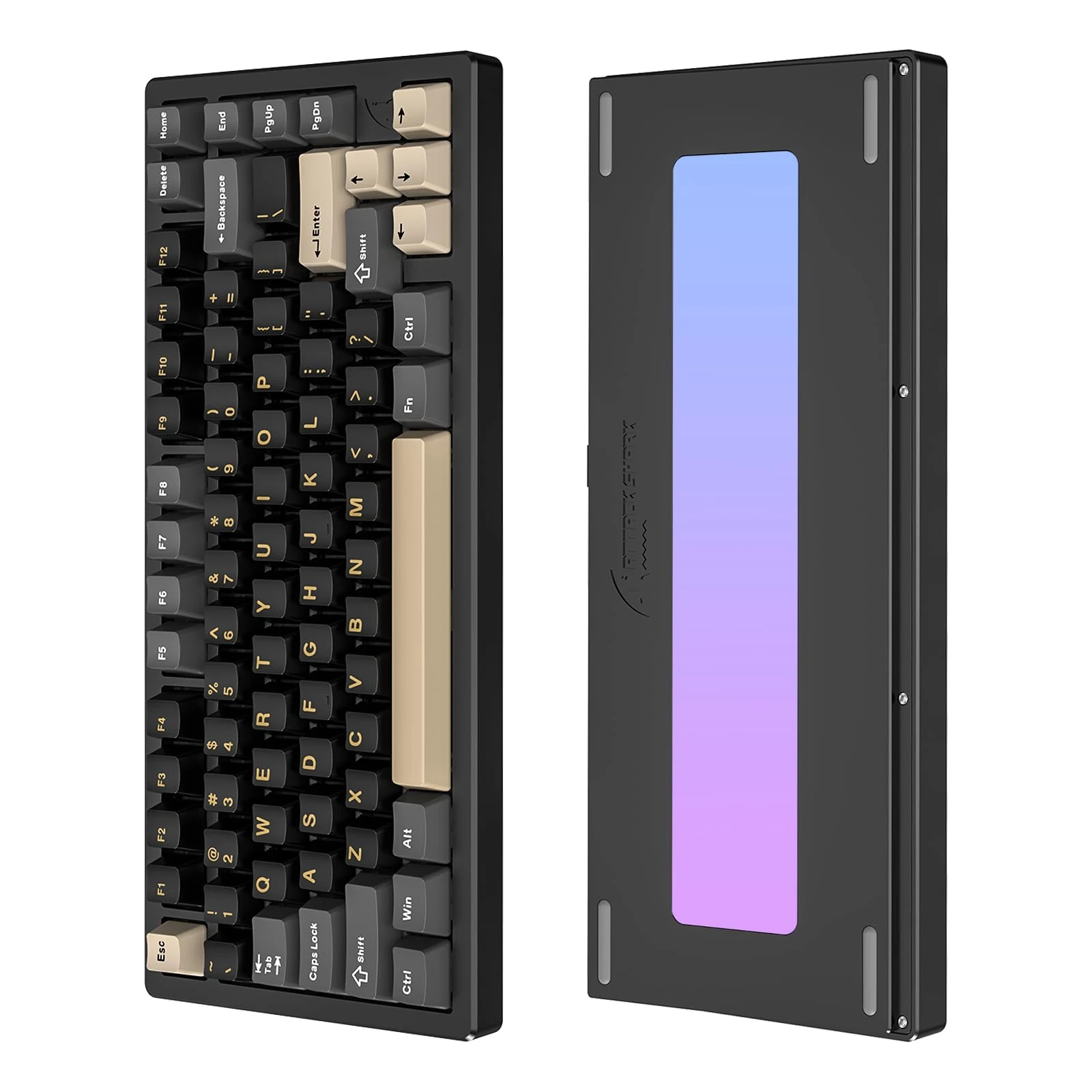 LexonElec x ATTACK SHARK X75 CNC Aluminum 75% Wireless Gaming Keyboard, Tri Mode-BT/2.4G/Wired, Hot-Swap Gasket Mounted RGB Mechanical Keyboard, 5000mAh Battery, VIA Web Driver for Win/Mac-Black