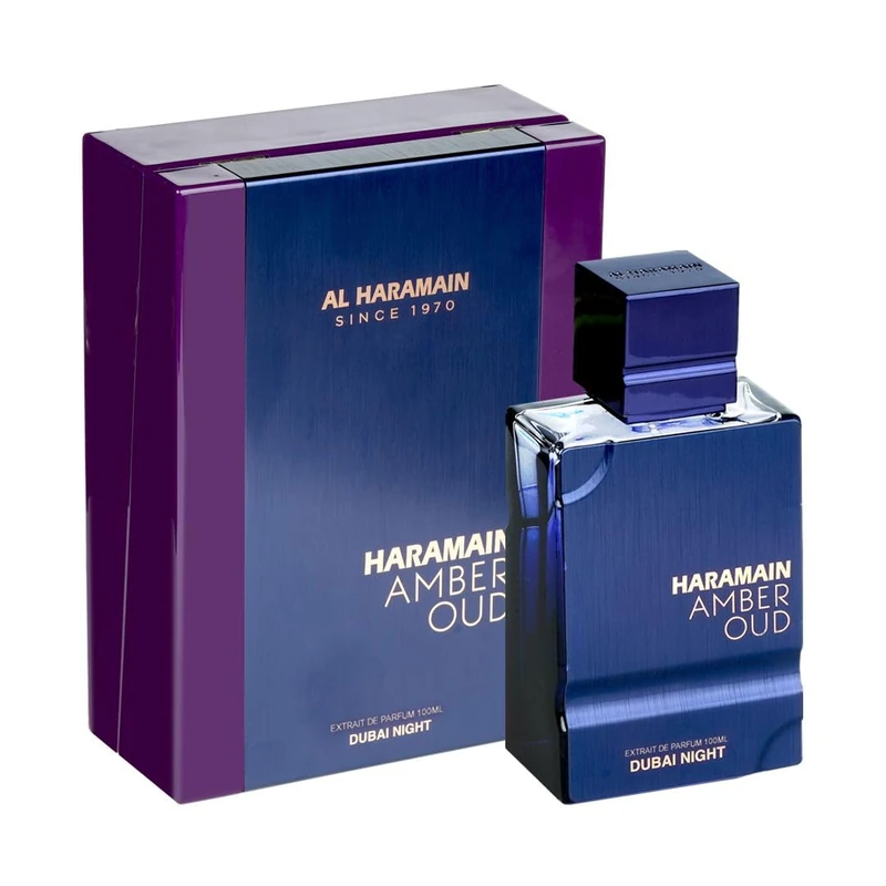 Al Haramain Amber Oud Dubai Night 100ml Extrait de Parfum | Luxurious Unisex Citrus & Spicy Arabian Fragrance with Oud, Saffron & Amber | Long-Lasting Perfume for Men & Women