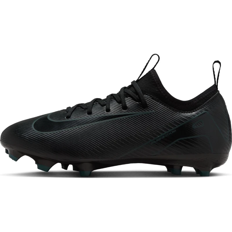 Nike Unisex Kids Zoom Vapor 16 Academy Fg/Mg Football Shoe, Black Black Deep Jungle, 3.5 UK