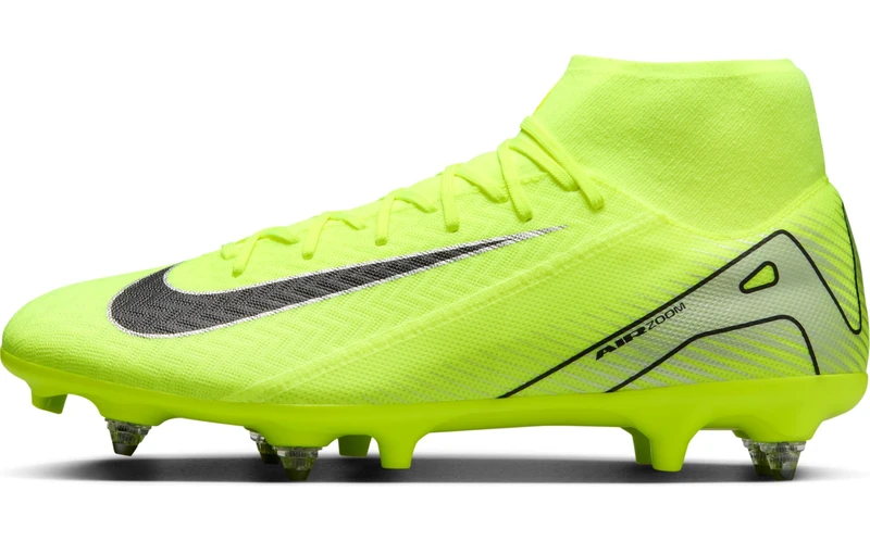 Nike Men's Zm Superfly 10 Acad Fg/Mg Football Shoe, Volt/Black, 6 UK
