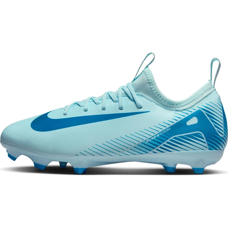 Nike Unisex Kids Zoom Vapor 16 Academy Fg/Mg Football Shoe, Glacier Blue Blue Orbit, 3.5 UK