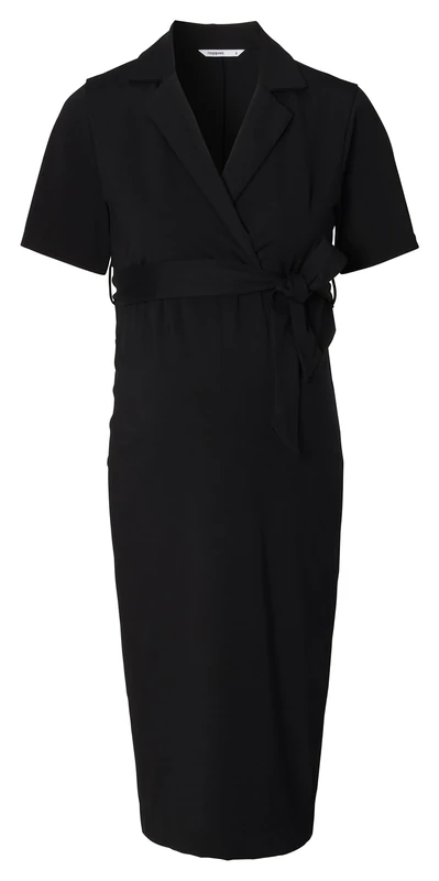 Noppies Maternity Women's Neva Dress Short Sleeve, Black-P090, XXL - Image 1