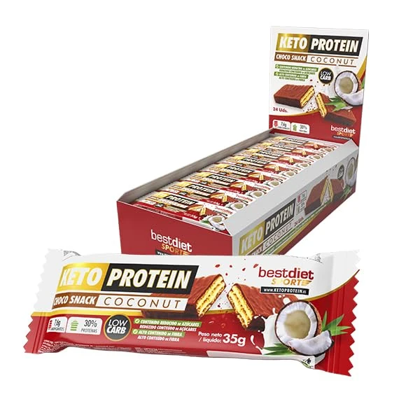 Keto Protein 3318 Choco Snack Coconut (24 X 35G) for Adults, Built for Everyday use, 35g