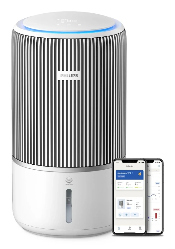 Philips 3400 Series 2-in-1 Air Purifier and Humidifier, HEPA NanoProtect + Active Carbon Filter, Hygienic Humidification at 650ml/h, CADR 300m³/h for 78m² (AC3420/10)