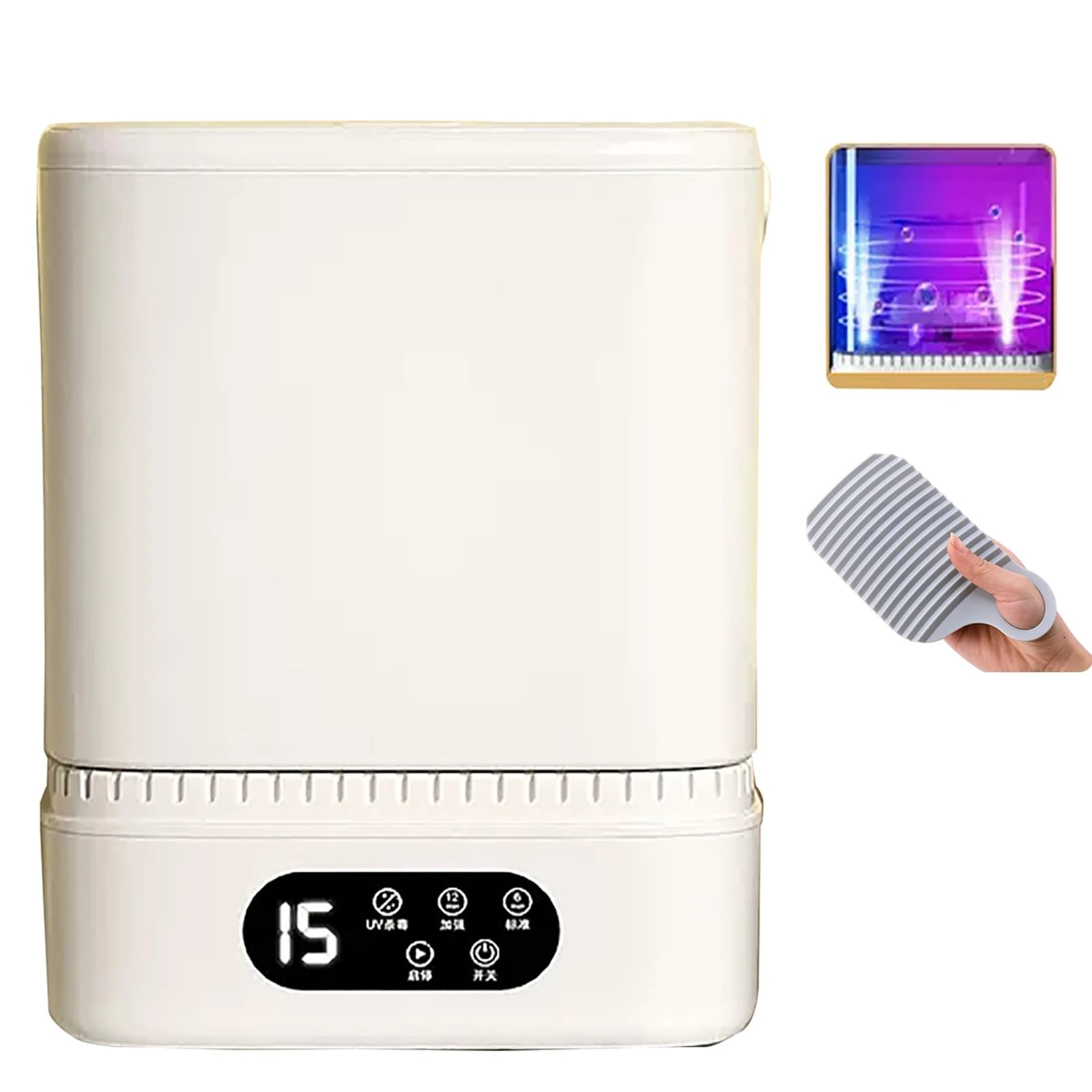 Portable Washing Machine and Dryer Combo, Semi-Automatic with Dehydration Function for Apartment, Dorms, RVs, Camping - Mini Washer for