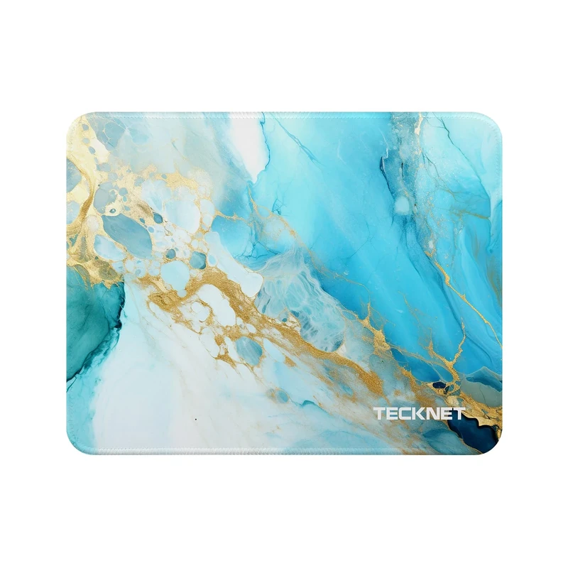 TECKNET Mouse Mat 270 x 210 x 3 mm Gaming Mouse Pad, Non-Slip Rubber Base, Waterproof Surface, Stitched Edges Mouse pad, Compatible with Laser and Optical Mice