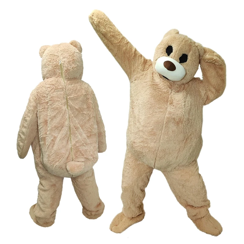 Zhiweikm Giant Plush Teddy Bear Mascot Costume Dancing Bear Fancy Dress Stage Wear Costumes Animal Character Cosplay Adult Size for Men & Women