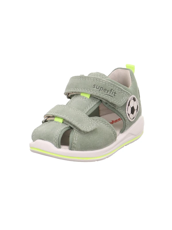 Superfit Boy Boomerang Sandal, Light Green Yellow 7500, 4 UK Child