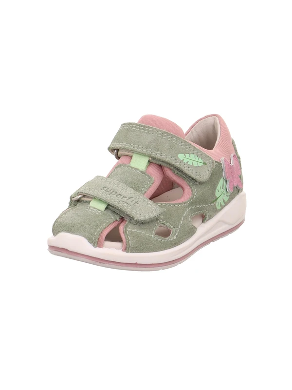 Superfit Girl Boomerang Sandal, Light Green Pink 7500, 7 UK Child