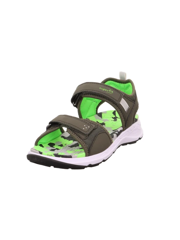 Superfit Criss Cross Sandals 1-000586 Boys, Green light green 7010, 9.5 UK