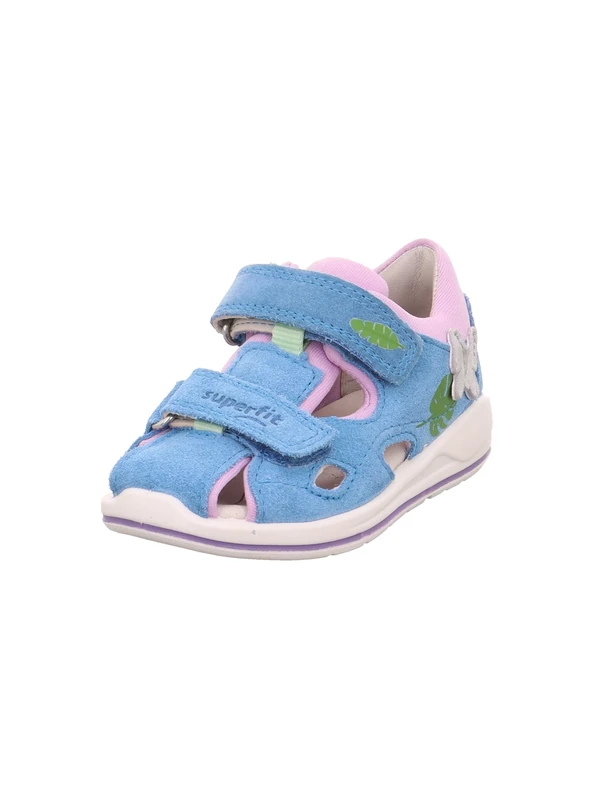 Superfit Girls' Boomerang Sandals, Light Blue Purple 8400, 8 UK Child
