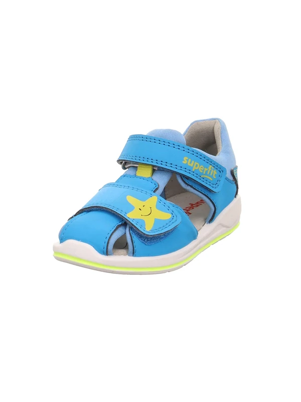 Superfit Boomerang Boomerang Sandals, Turquoise Yellow 8400, 4 UK Child - Image 1