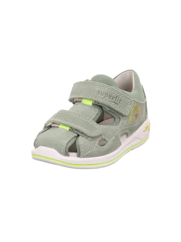 Superfit Boy Boomerang Sandal, Light Green Yellow 7500, 6 UK Child