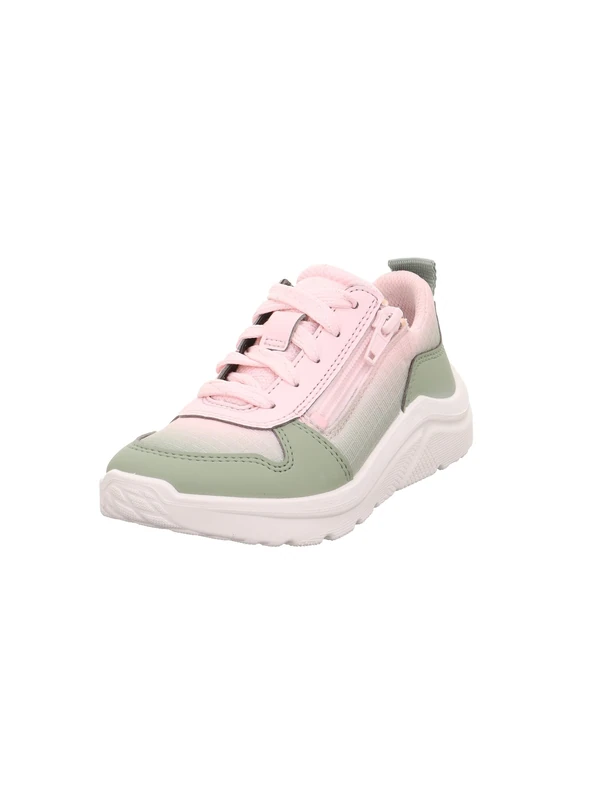 Superfit Girl's Kicks Sneaker, Light Green Pink 7500, 3 UK