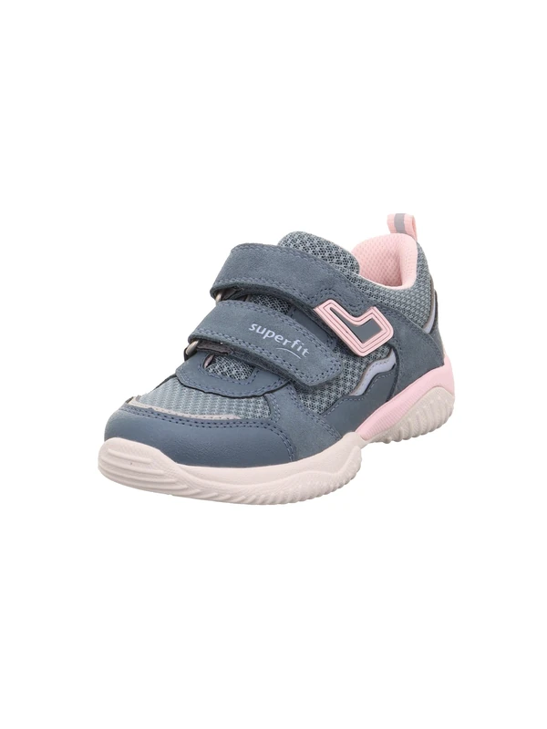 Superfit Girls' Storm Trainers 1-006390 Trainers, Blue/Pink 8030., 6 UK