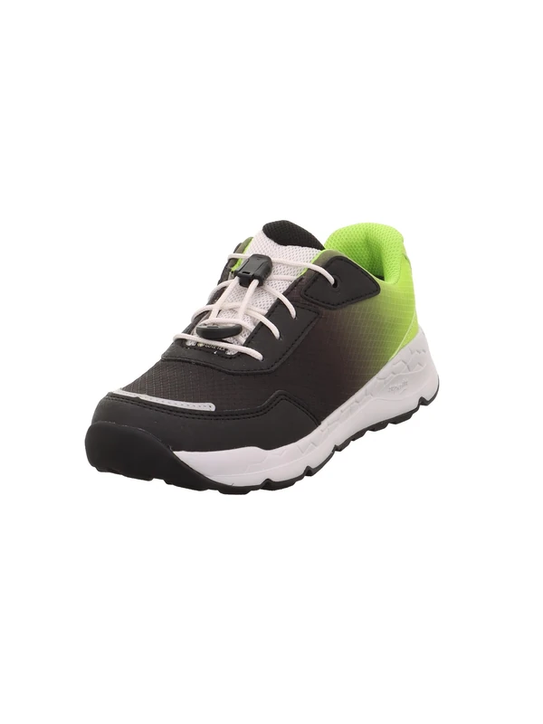 Superfit Boy's Free Ride Gore-tex Sneaker, Black Light Green 7500, 12.5 UK Child