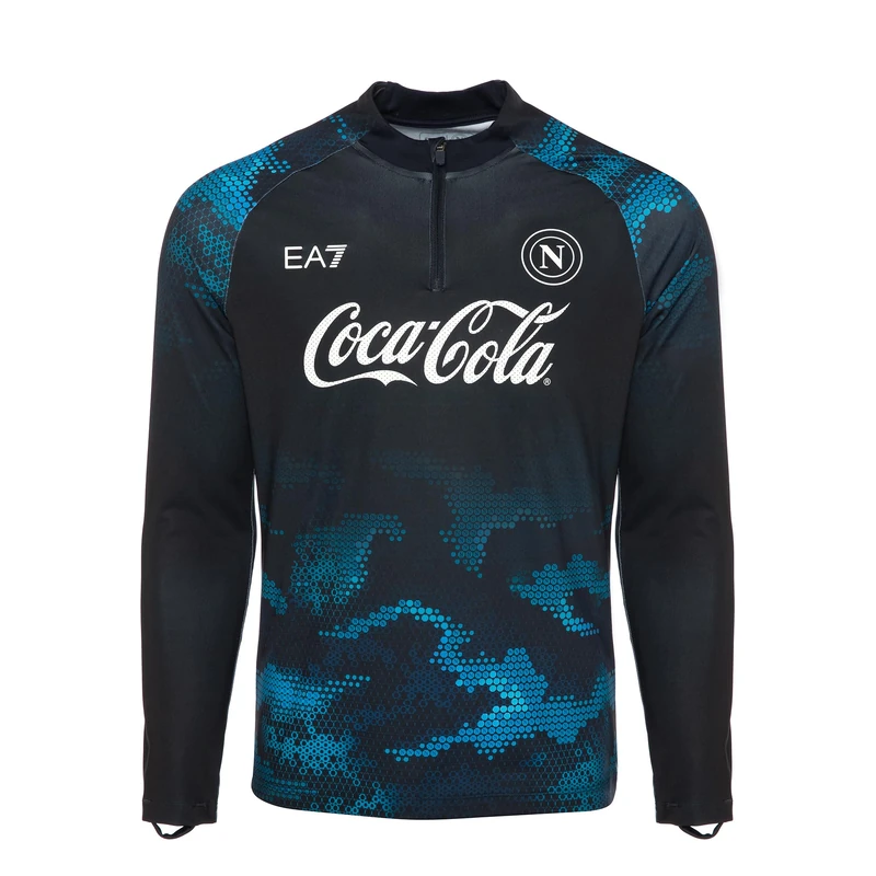 SSC Napoli [EA7] Felpa Training Home Ea7 Hoodie, Blue, 4XL