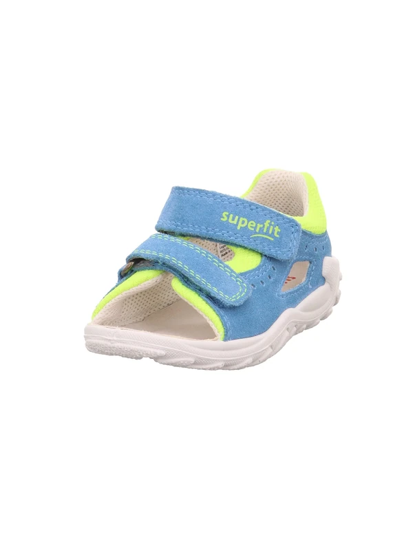 Superfit Boys' Flow Sandals, Light Blue Yellow 8410, 4.5 UK Child